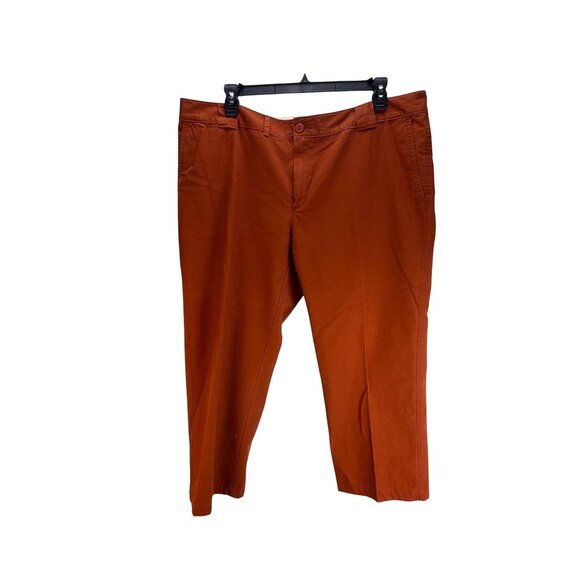 L.L. Bean Rust Orange Chino Pants 42x34 Mens Classic Fit 100% Cotton Casual - Picture 4 of 6
